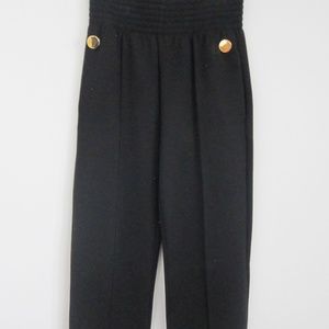 Authentic Givenchy Black Jogger with Gold Buttons